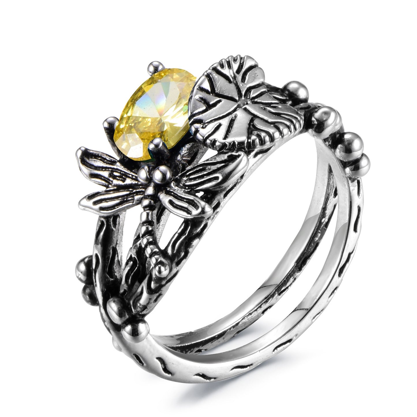 0.20 Carat Black Princess Cut Diamond Ring In Yellow Gold Zembi