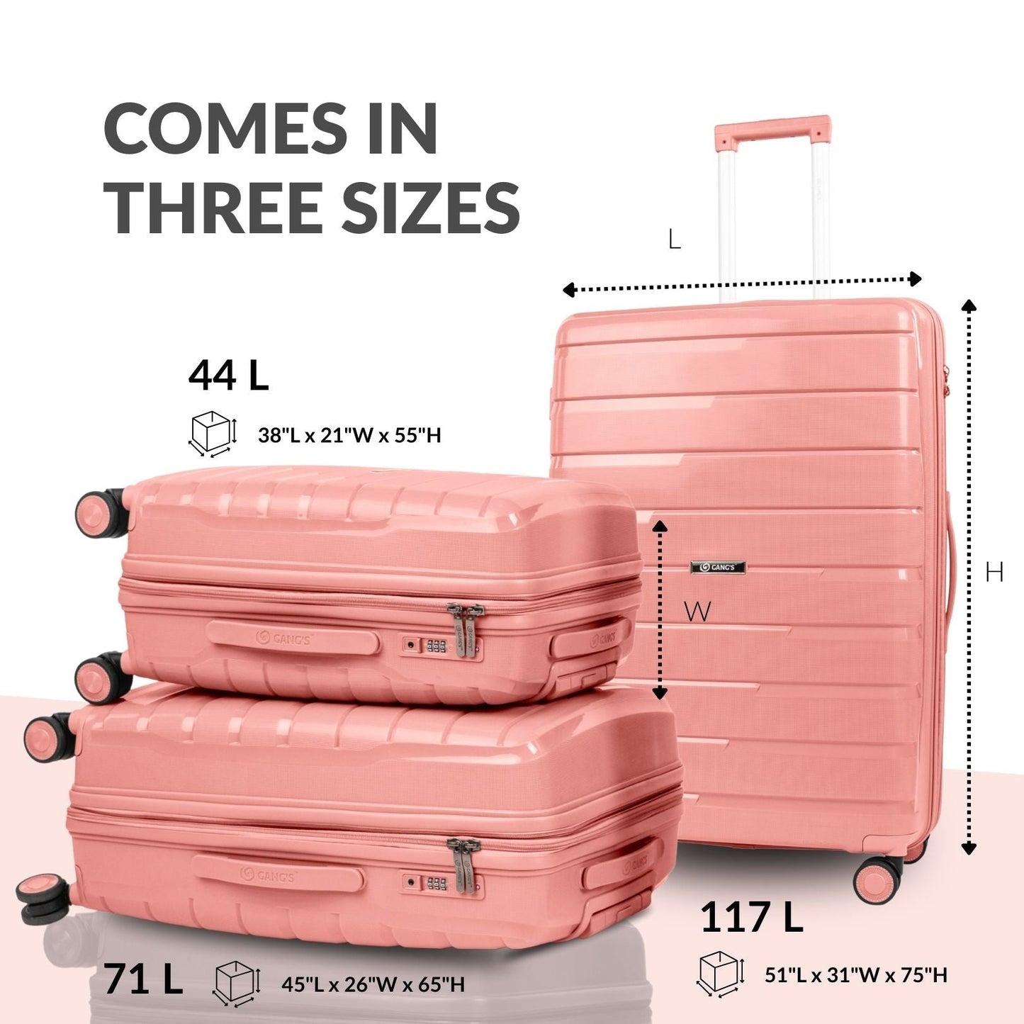 The StackLine Luggage - Set of 3