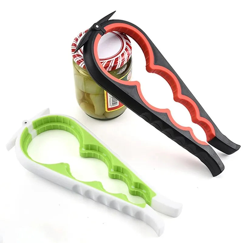 4-in-1 Multi-Purpose Can and Bottle Opener – Ergonomic Anti-Slip Handle for Effortless Opening – Durable Aluminum Alloy for Long-Lasting Performance