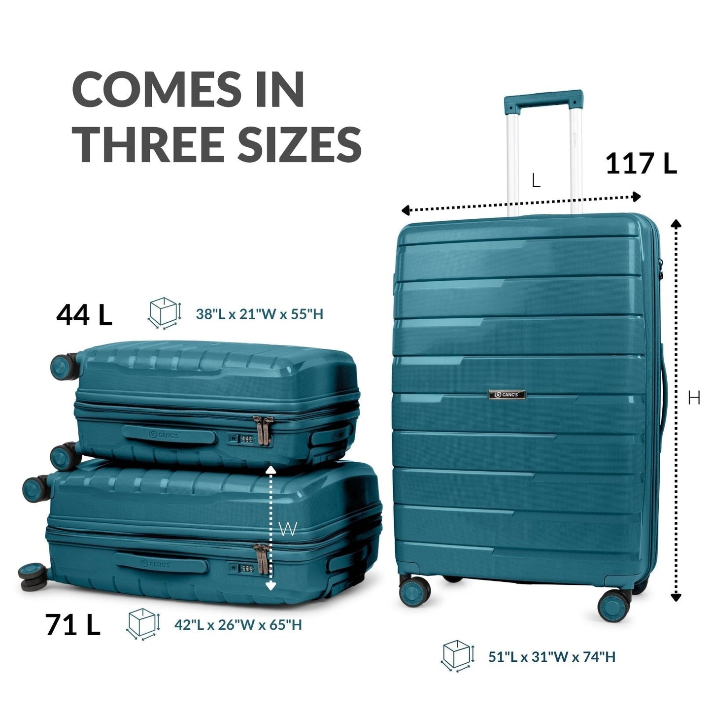 The StackLine Luggage - Set of 3