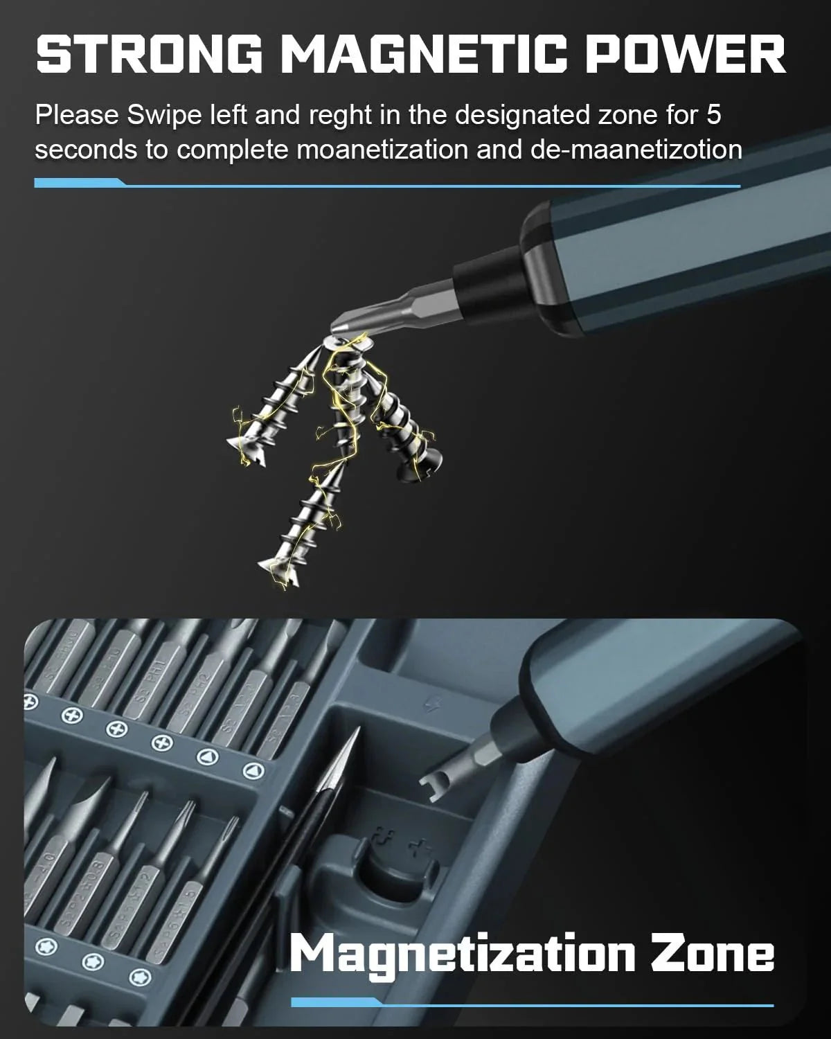 68-In-1 Precision Electric Screwdriver Set