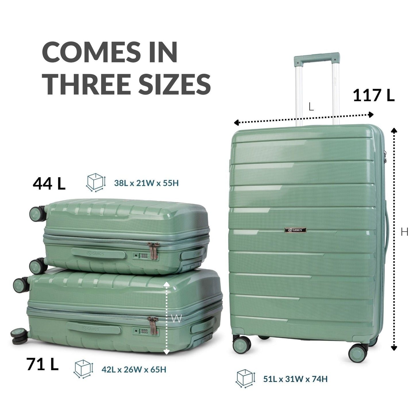 The StackLine Luggage - Set of 3
