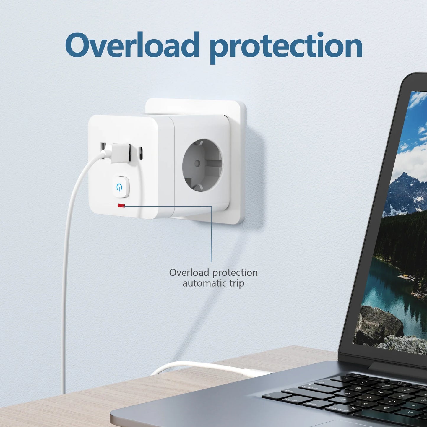7-in-1 EU Power Station With Overload Protection