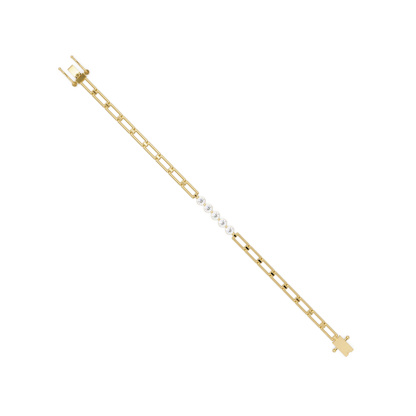 5-Stone Lab Grown Diamond Bracelet – 7 Inches