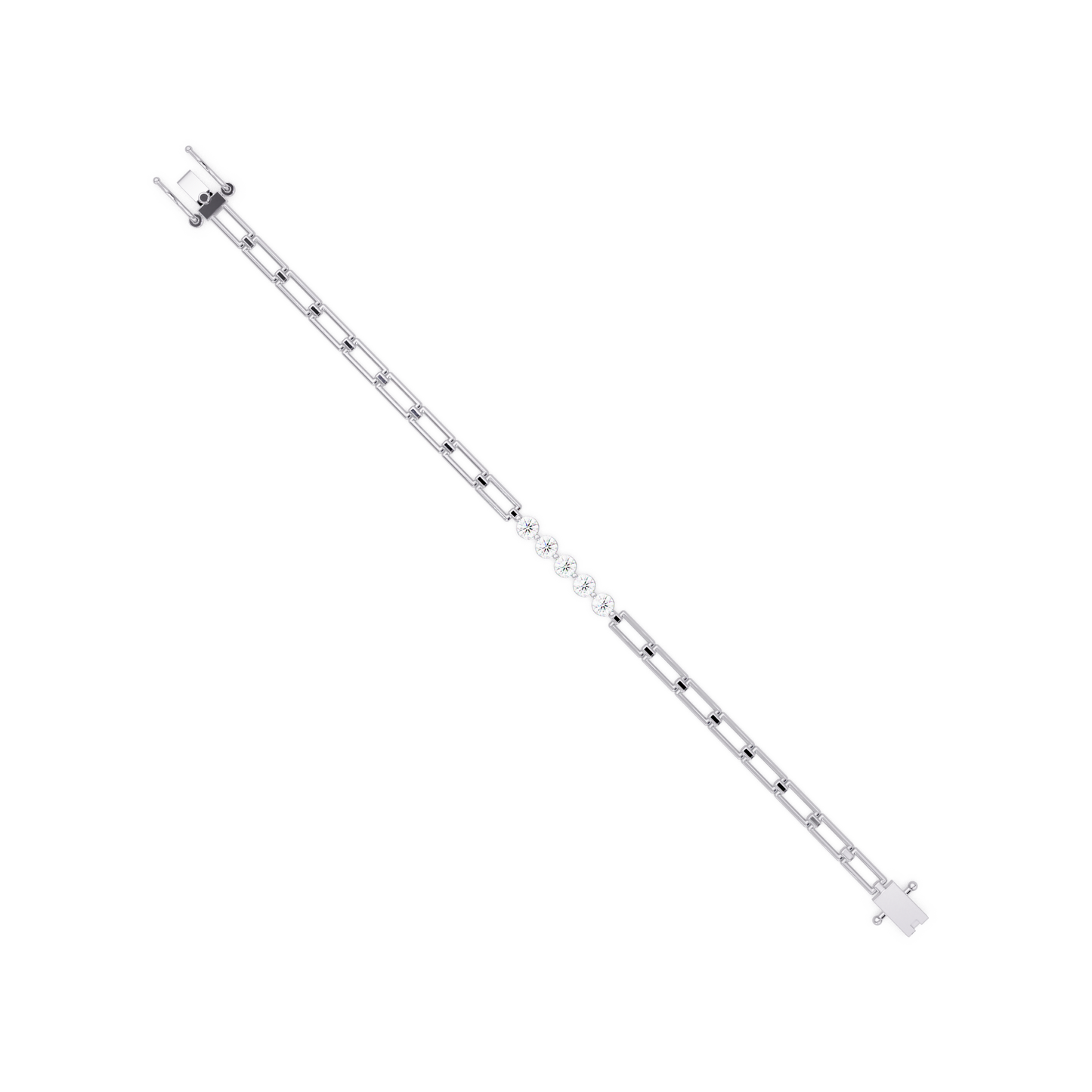 5-Stone Lab Grown Diamond Bracelet – 7 Inches