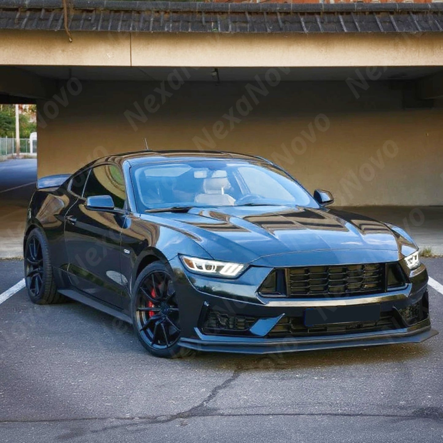 Dark Horse Style Front Bumper Cover Fascia Upper Lower Grilles Lip Body Kits For Ford Mustang (2015-2017) NexaNovo