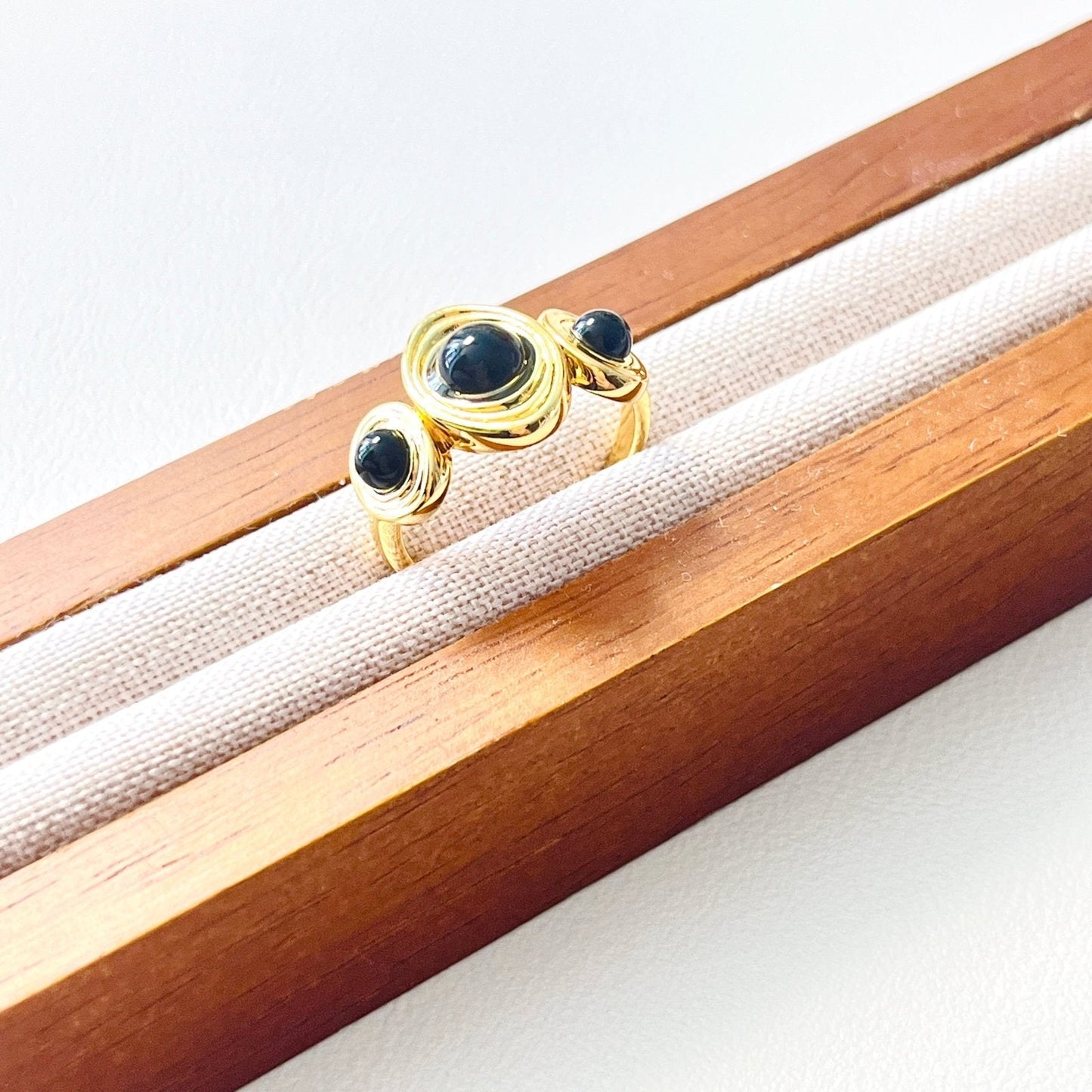 Guardian Black Onyx Open Ring