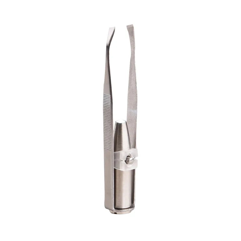 1PC Portable Stainless Steel Eyebrow Tweezer – Smart Design LED Light