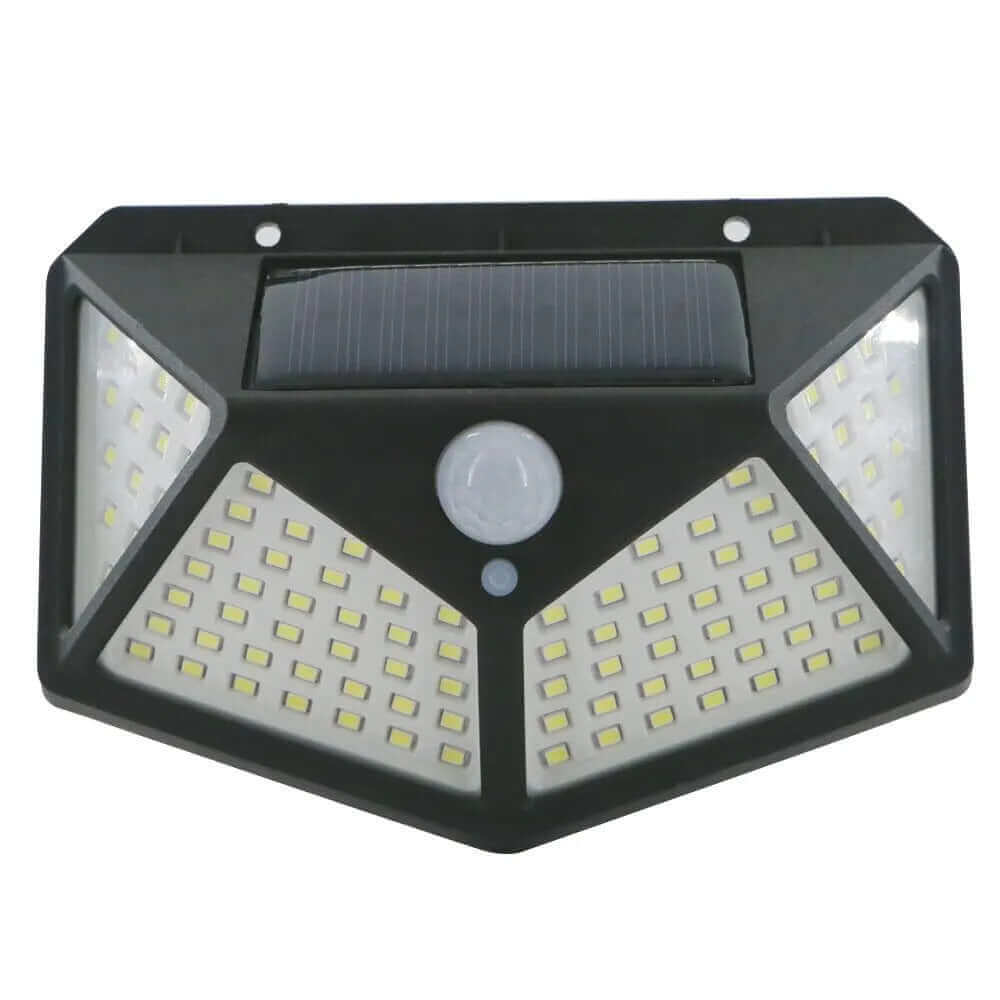 100 LED Solar Wall Lamp 4 Sides Luminous With Motion Sensor Human
