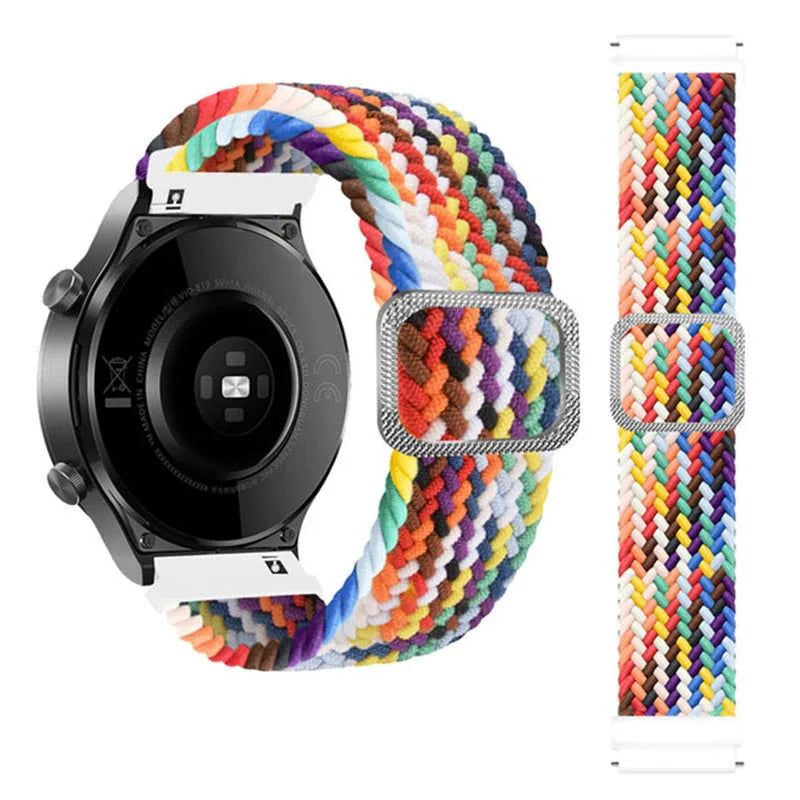 20mm 22mm Elastic Band For Samsung Galaxy Watch 7/6/5/4/FE Active 2 Gear S3 Braided Nylon Strap For Huawei Watch GT 5/4/3/2 46mm