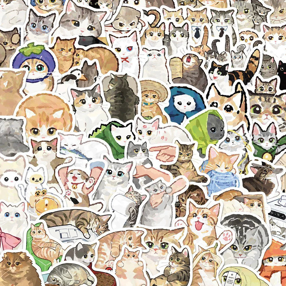 77pcs Cute/Kawaii Cat Stickers