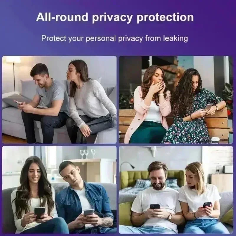 2+1 Free Dust Free Installation Privacy Screen Protector for iPhone - Anti-spy Glass