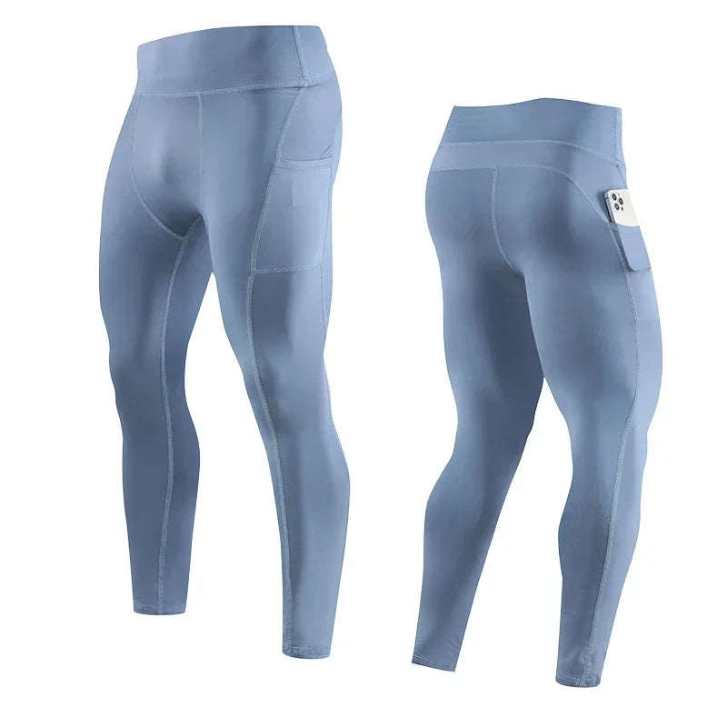 Gym Mens Fitness Running Sport Pants Athletics Tight Leggings Joggings Skinny Yoga Compression Trousers Lycra Sweatpants Dry Fit