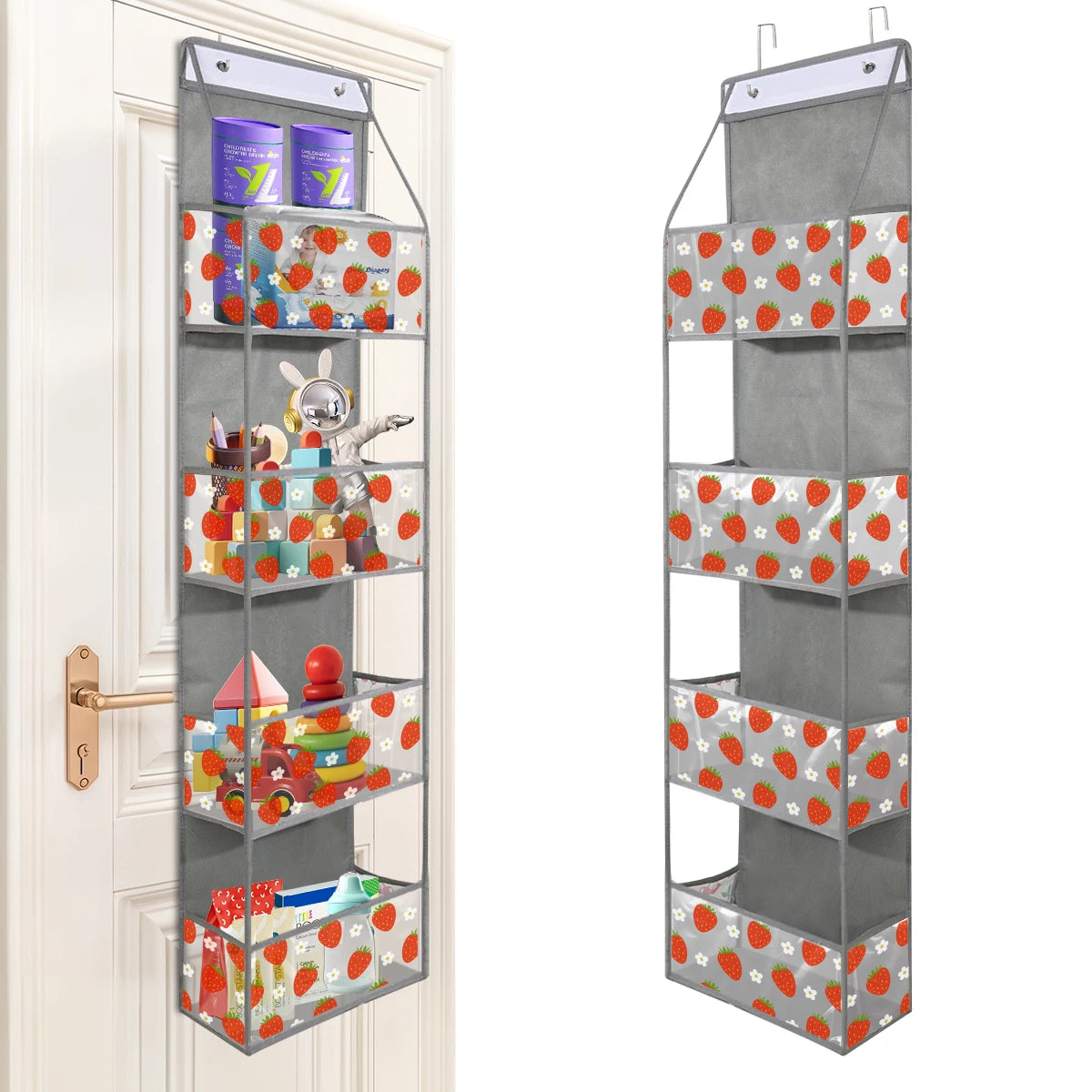 EMESA HOME Over-the-Door Hanging Organizer – 4/6 Layer Storage for Cosmetics, Nursery, Bathroom, Closet, Bedroom & Dorm