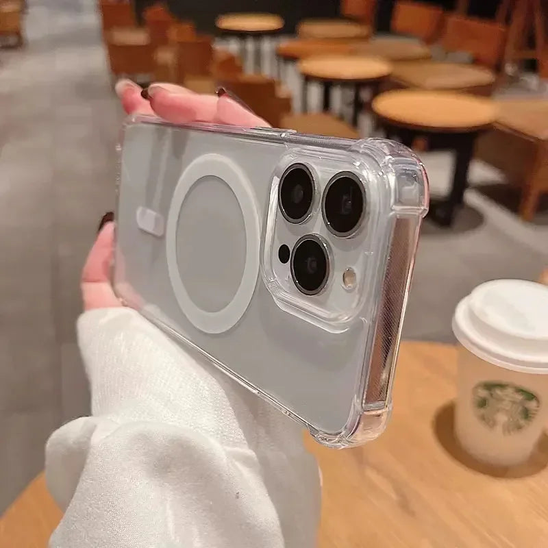 Coque Transparente en Silicone Renforcé pour iPhone 16