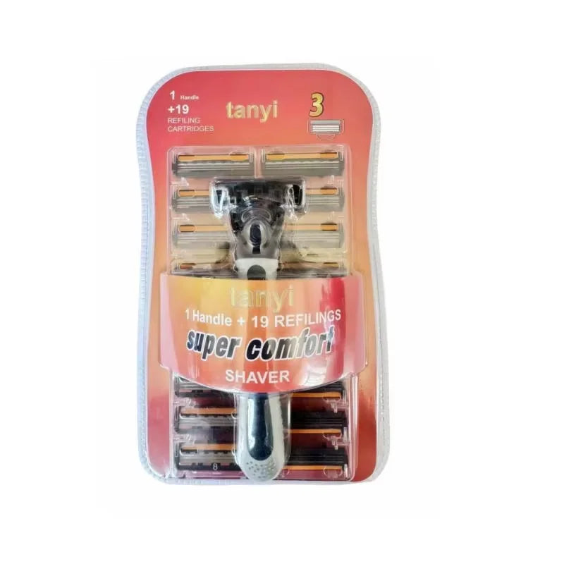 Men's Three-Layer Reusable Shaver Multi-Tool Head Imported Blade Razor