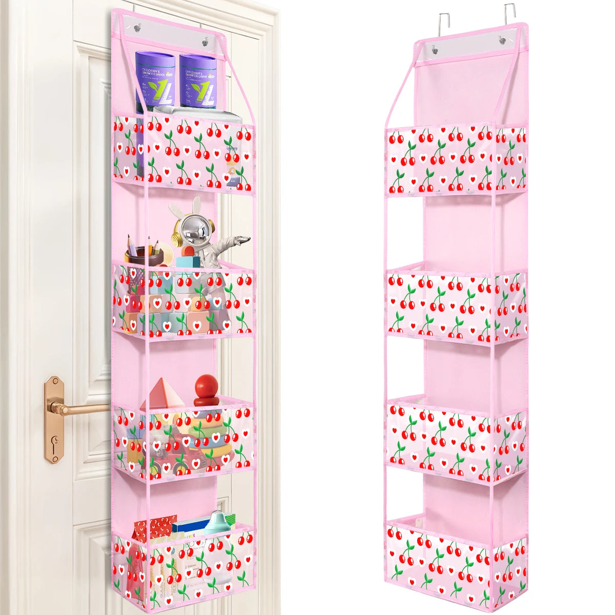 EMESA HOME Over-the-Door Hanging Organizer – 4/6 Layer Storage for Cosmetics, Nursery, Bathroom, Closet, Bedroom & Dorm
