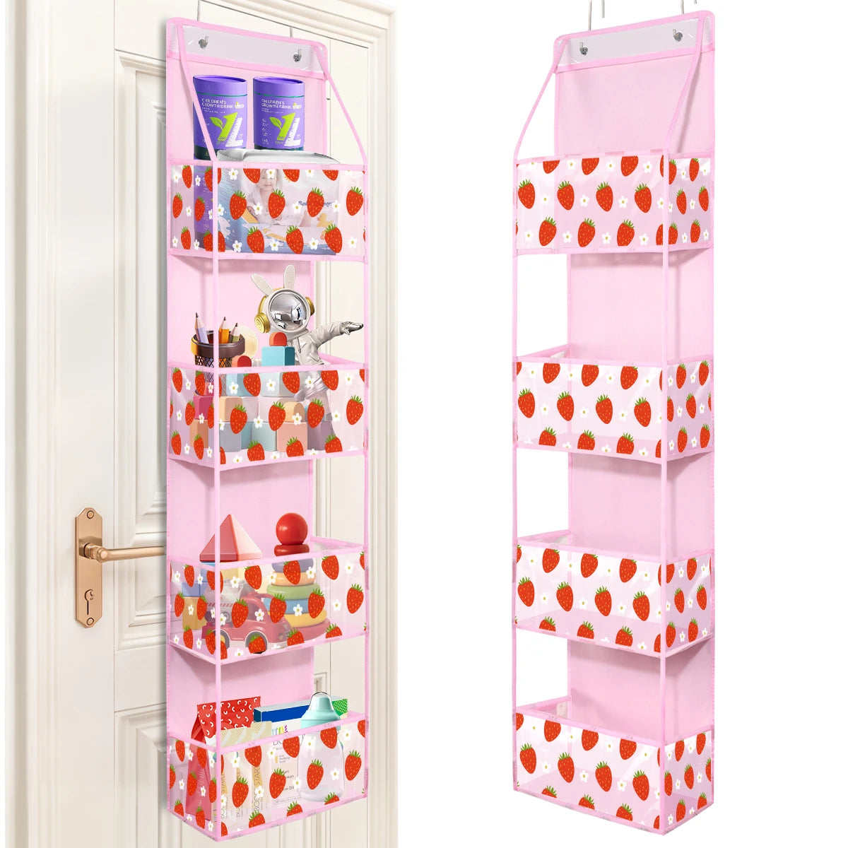 EMESA HOME Over-the-Door Hanging Organizer – 4/6 Layer Storage for Cosmetics, Nursery, Bathroom, Closet, Bedroom & Dorm