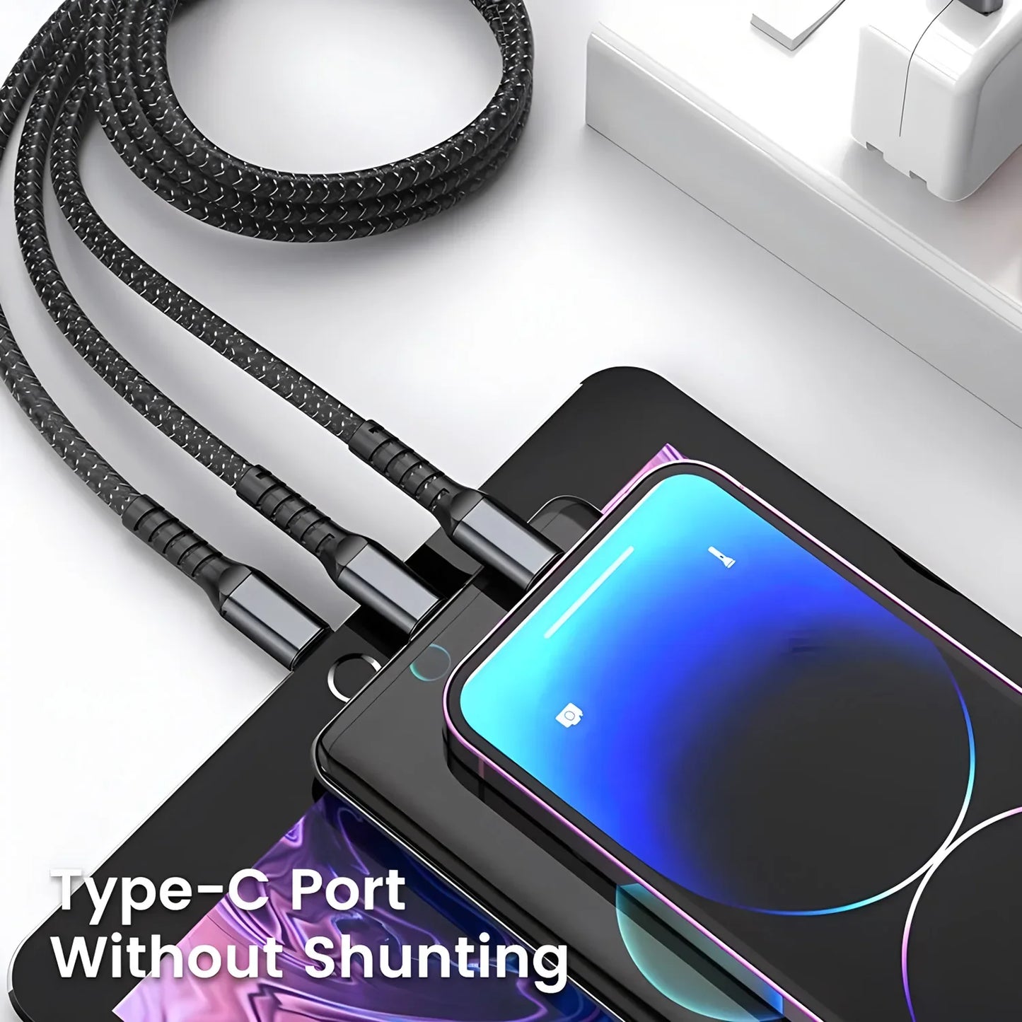 100W USB Charging Cable 3-in-1