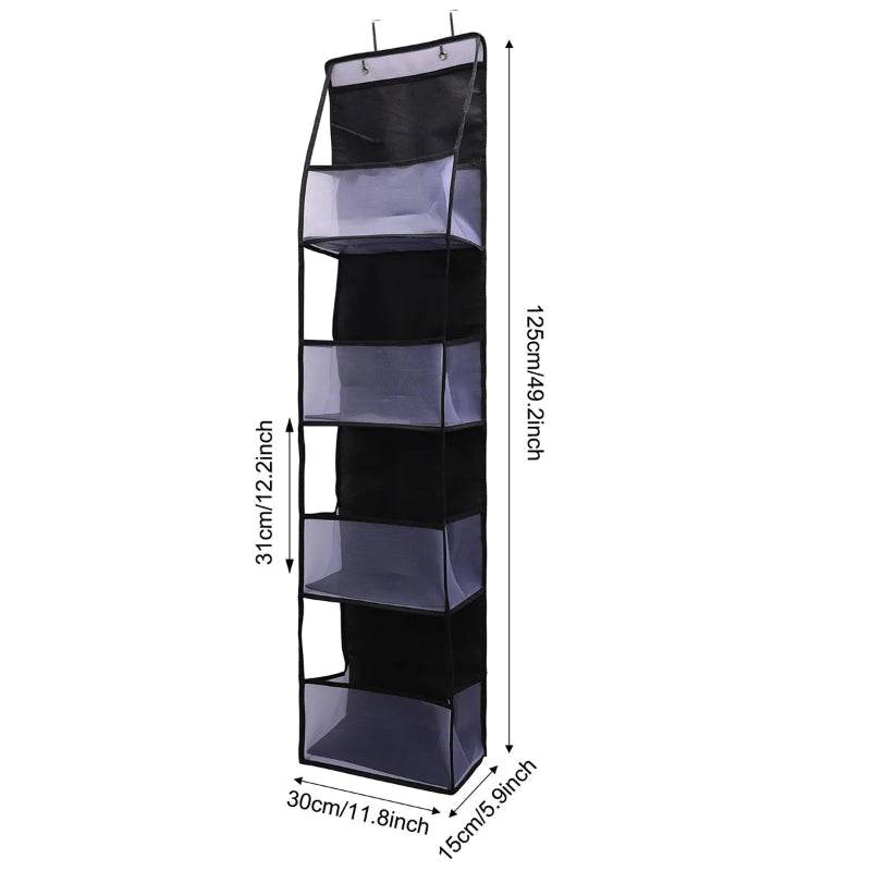 EMESA HOME Over-the-Door Hanging Organizer – 4/6 Layer Storage for Cosmetics, Nursery, Bathroom, Closet, Bedroom & Dorm