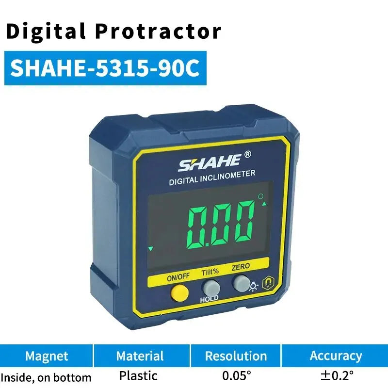 Digital Angle Finder with Laser ā Magnetic Gauge, Inclinometer, Protractor, Backlit LCD for Woodworking & Tools