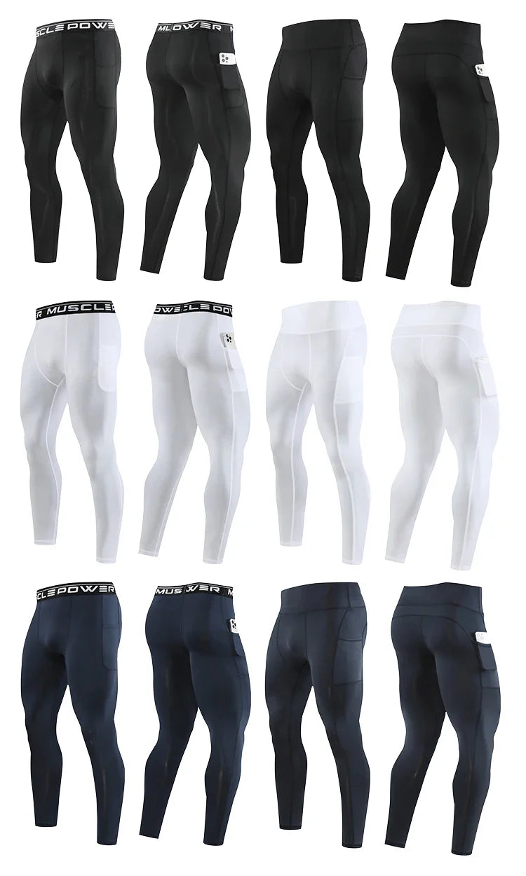 Gym Mens Fitness Running Sport Pants Athletics Tight Leggings Joggings Skinny Yoga Compression Trousers Lycra Sweatpants Dry Fit