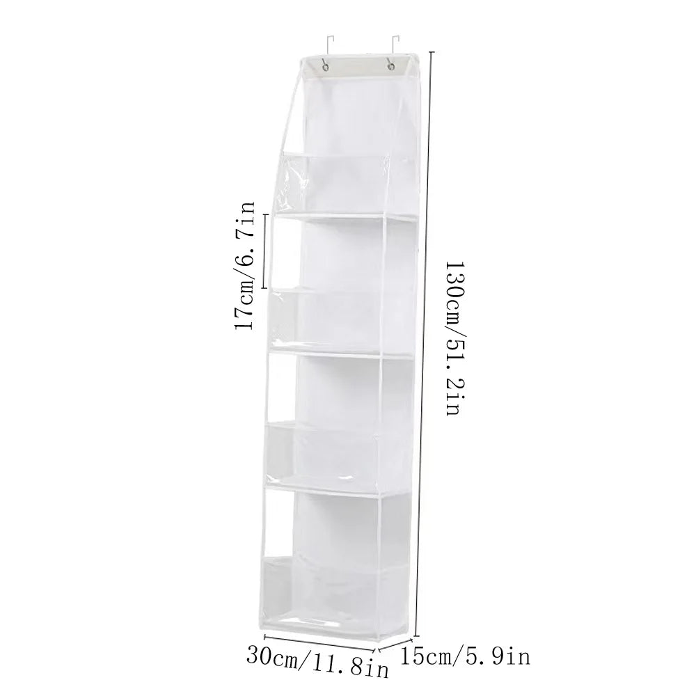 EMESA HOME Over-the-Door Hanging Organizer – 4/6 Layer Storage for Cosmetics, Nursery, Bathroom, Closet, Bedroom & Dorm