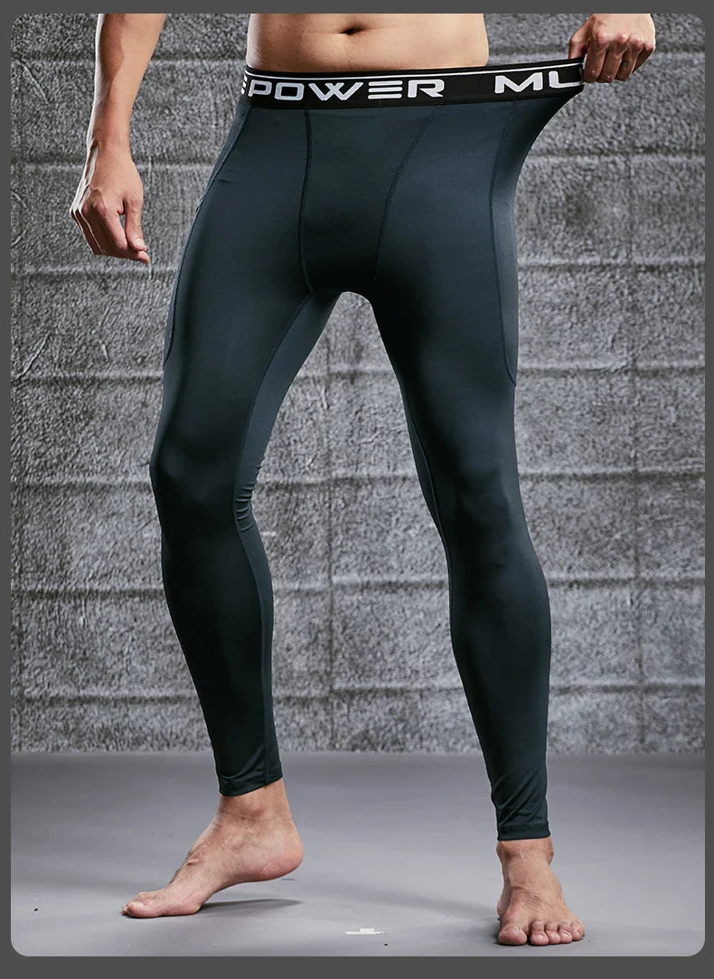 Gym Mens Fitness Running Sport Pants Athletics Tight Leggings Joggings Skinny Yoga Compression Trousers Lycra Sweatpants Dry Fit