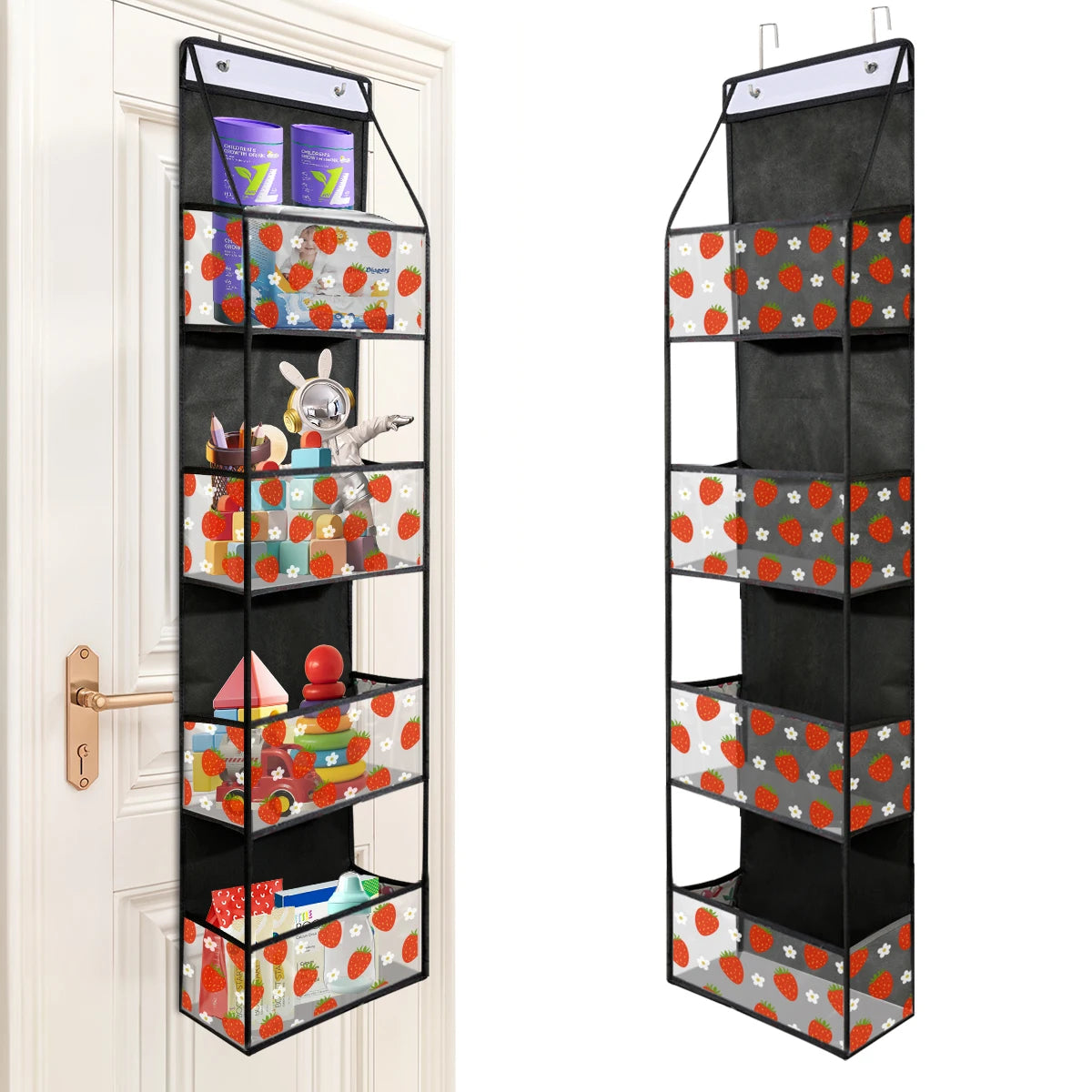 EMESA HOME Over-the-Door Hanging Organizer – 4/6 Layer Storage for Cosmetics, Nursery, Bathroom, Closet, Bedroom & Dorm
