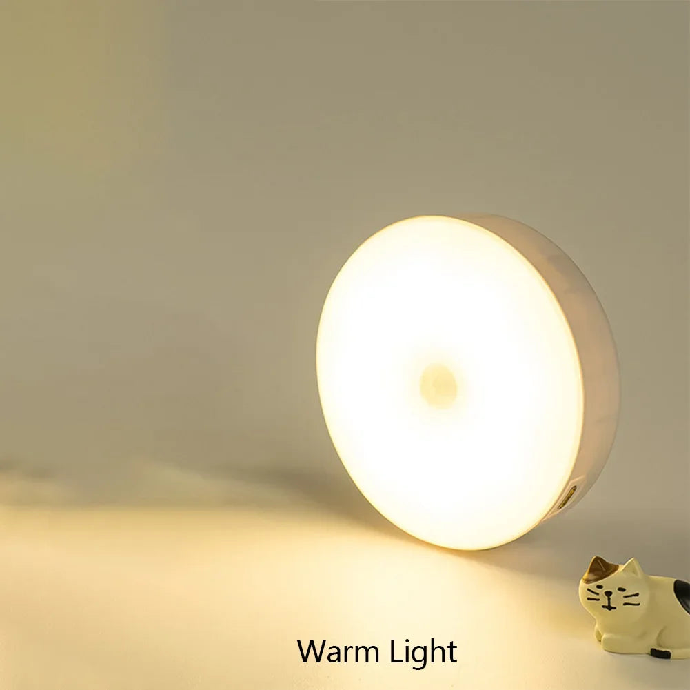 USB Rechargeable Motion Sensor LED Night Light - Wireless Lamp