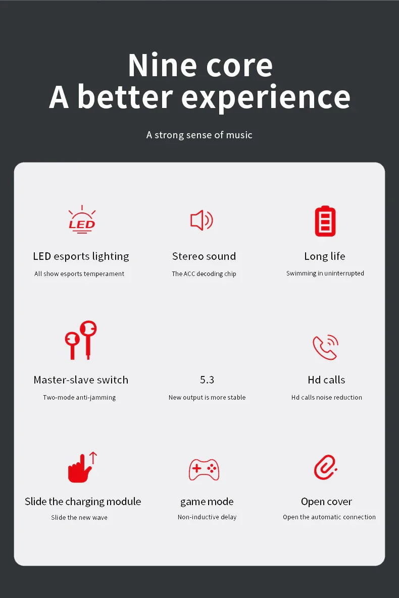 Bluetooth 5.3 HiFi Earbuds