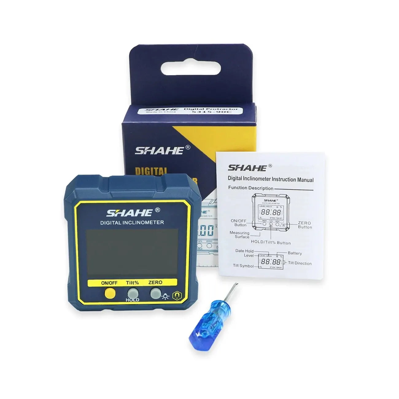 Digital Angle Finder with Laser ā Magnetic Gauge, Inclinometer, Protractor, Backlit LCD for Woodworking & Tools