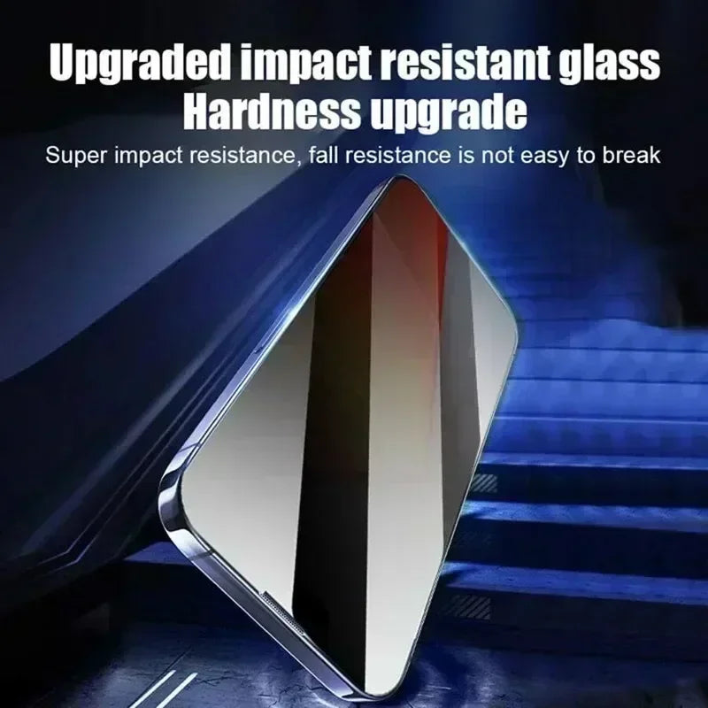 2+1 Free Dust Free Installation Privacy Screen Protector for iPhone - Anti-spy Glass