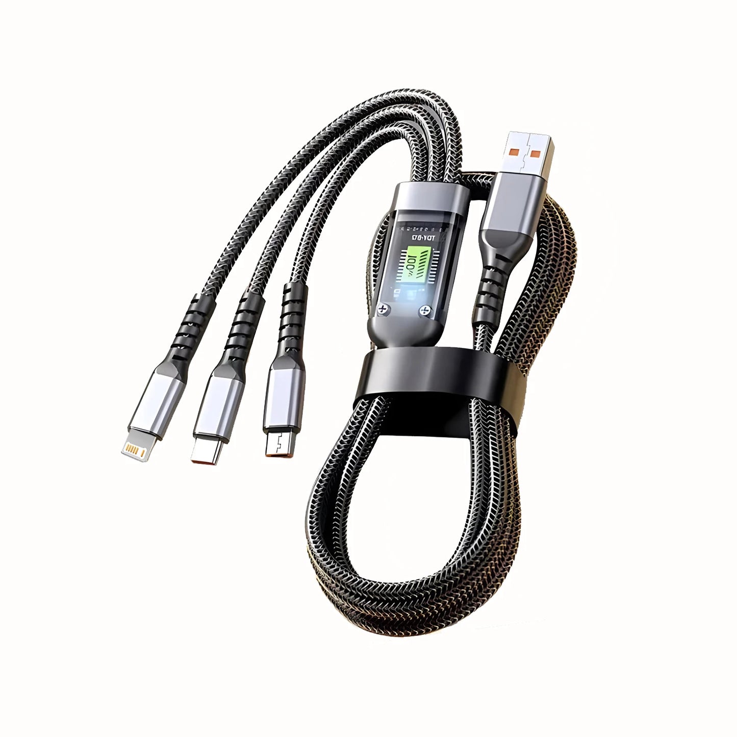 100W USB Charging Cable 3-in-1