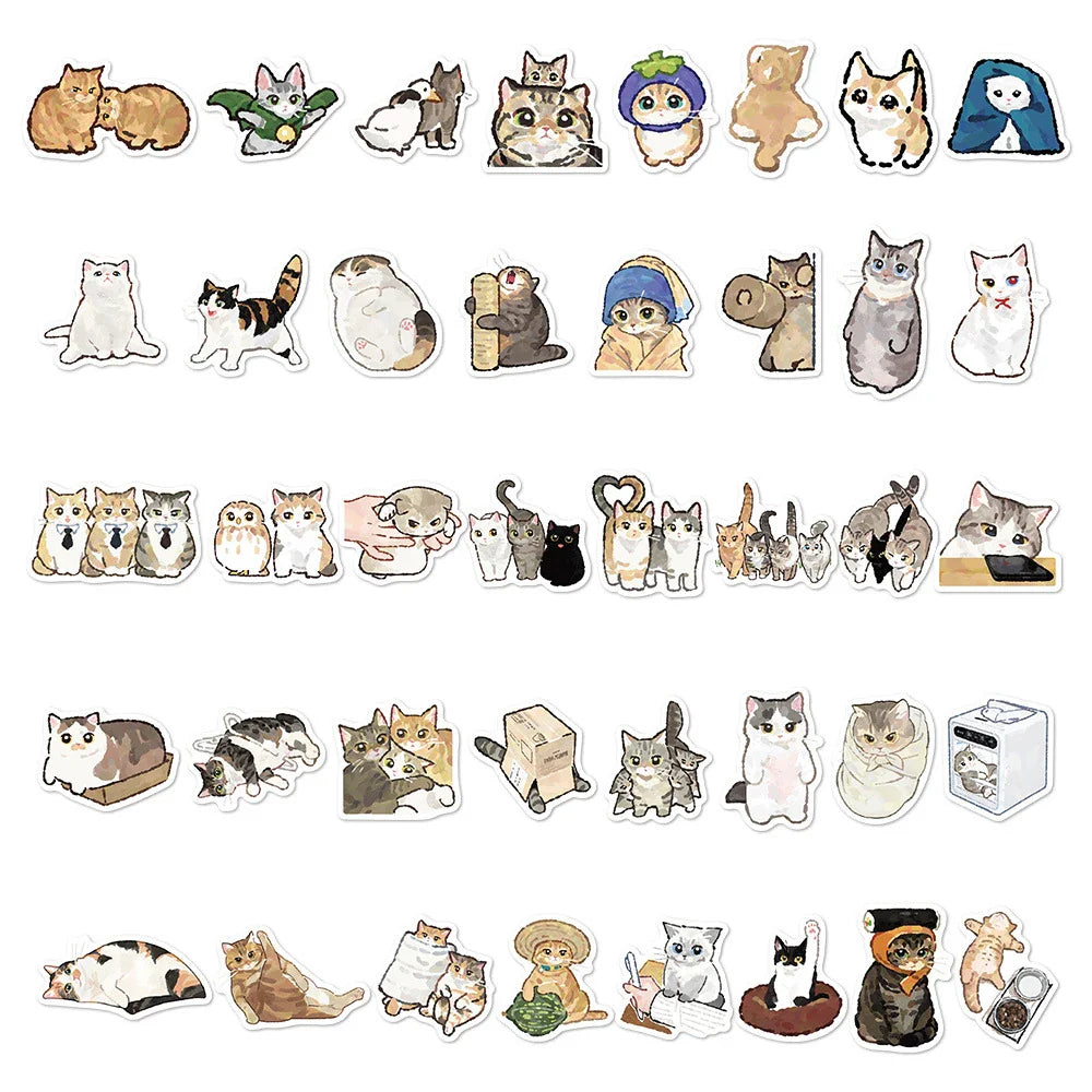 77pcs Cute/Kawaii Cat Stickers