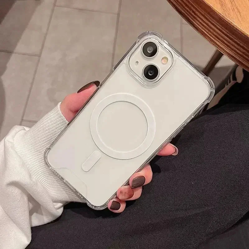 Coque Transparente en Silicone Renforcé pour iPhone 16