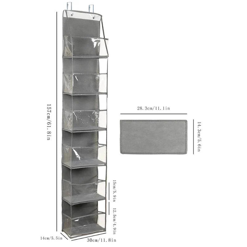 EMESA HOME Over-the-Door Hanging Organizer – 4/6 Layer Storage for Cosmetics, Nursery, Bathroom, Closet, Bedroom & Dorm