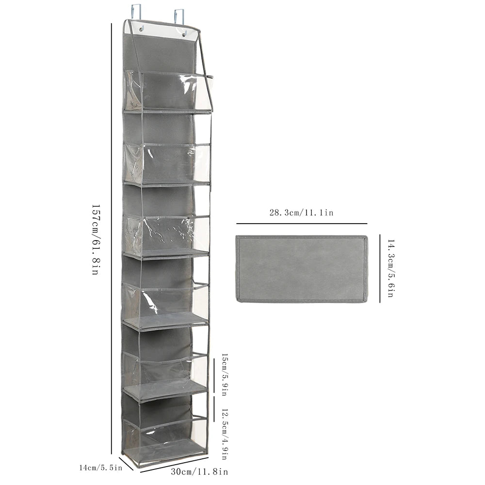EMESA HOME Over-the-Door Hanging Organizer – 4/6 Layer Storage for Cosmetics, Nursery, Bathroom, Closet, Bedroom & Dorm