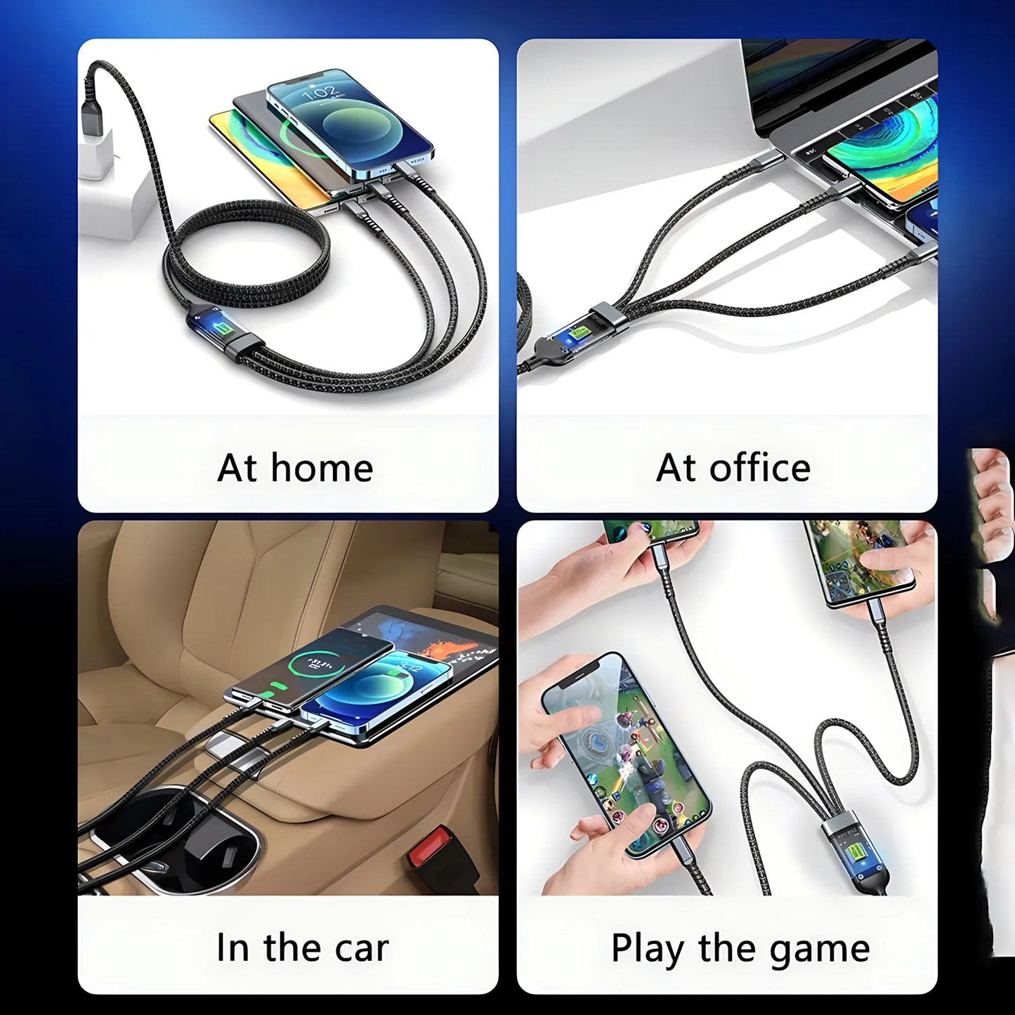 100W USB Charging Cable 3-in-1