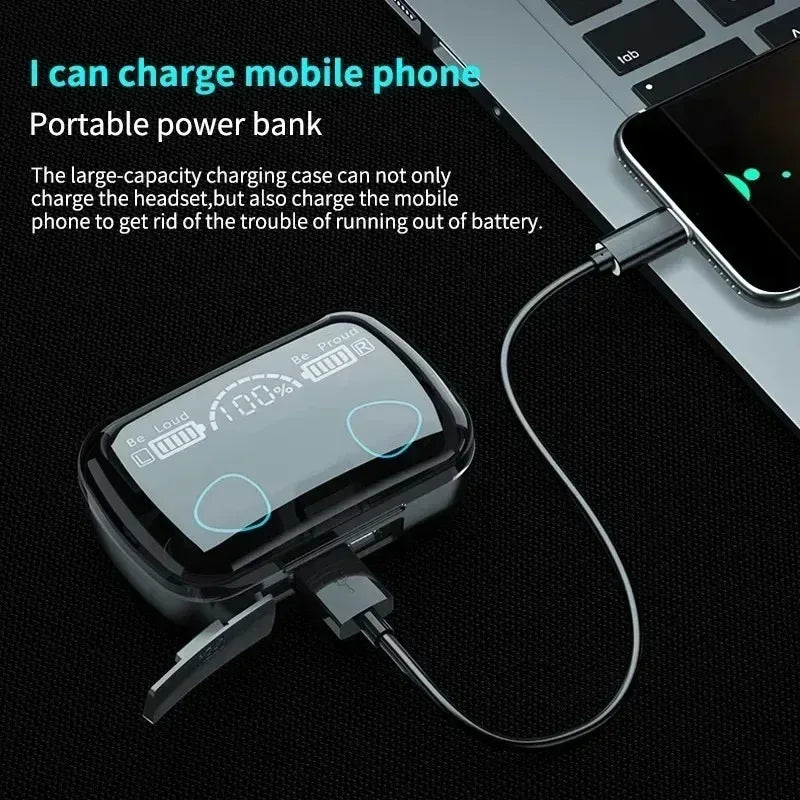 Headphones Bluetooth Wireless Earpods Original M10 Sports Stereo Noise Canceling Headphone Microphone Speaker