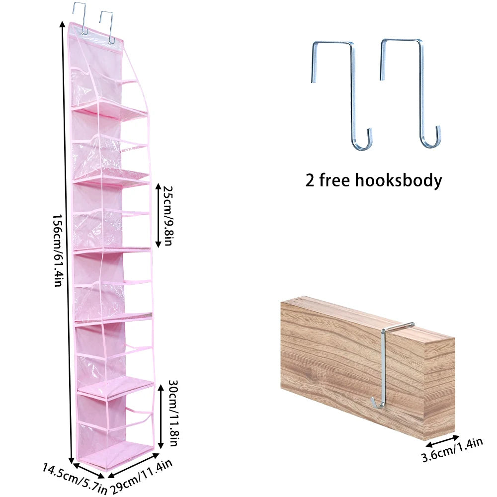 EMESA HOME Over-the-Door Hanging Organizer – 4/6 Layer Storage for Cosmetics, Nursery, Bathroom, Closet, Bedroom & Dorm