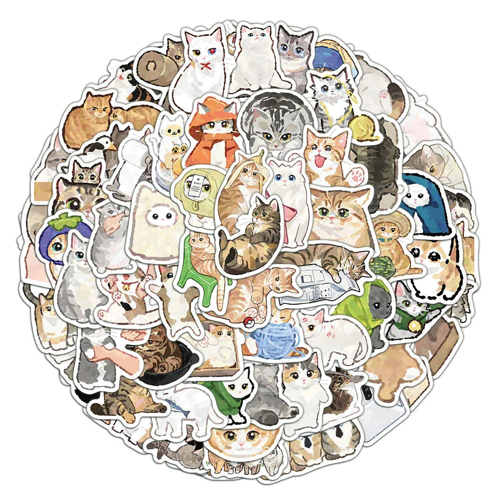 77pcs Cute/Kawaii Cat Stickers