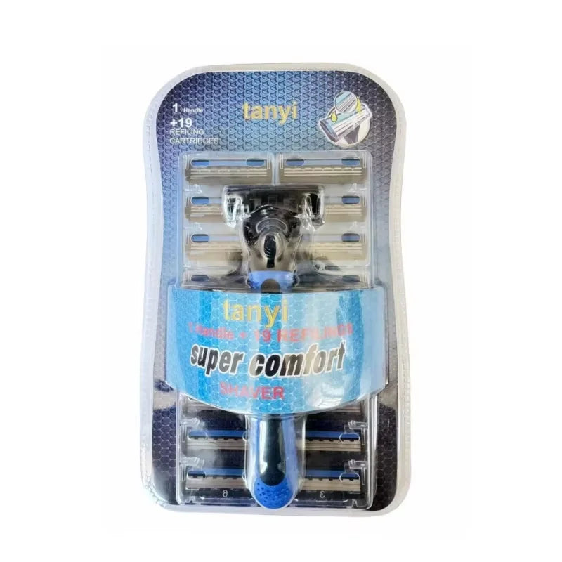 Men's Three-Layer Reusable Shaver Multi-Tool Head Imported Blade Razor