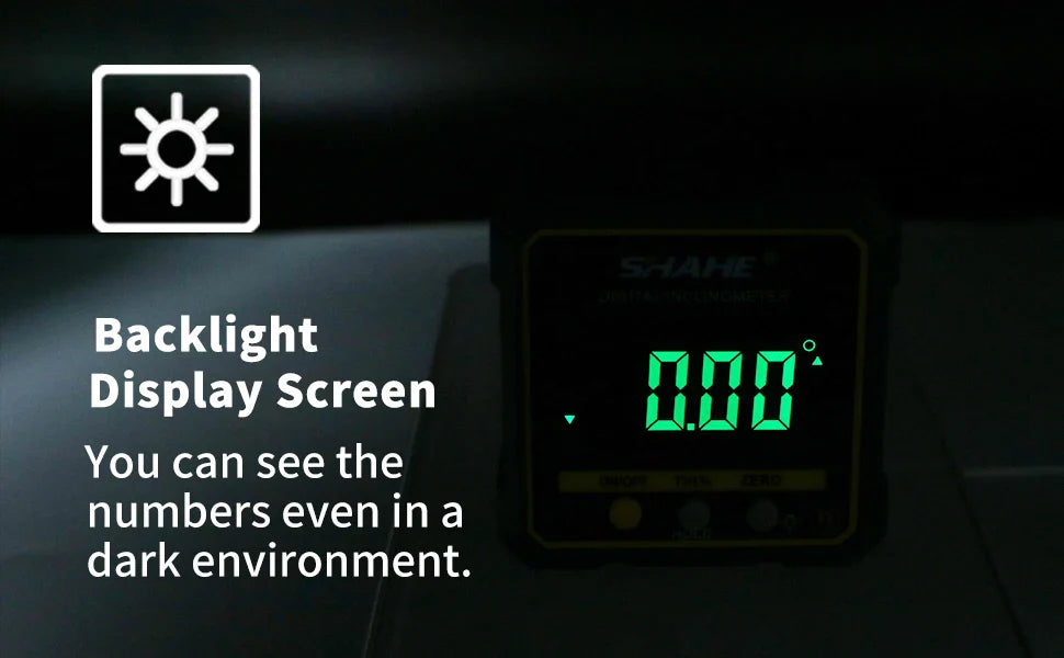 Digital Angle Finder with Laser ā Magnetic Gauge, Inclinometer, Protractor, Backlit LCD for Woodworking & Tools