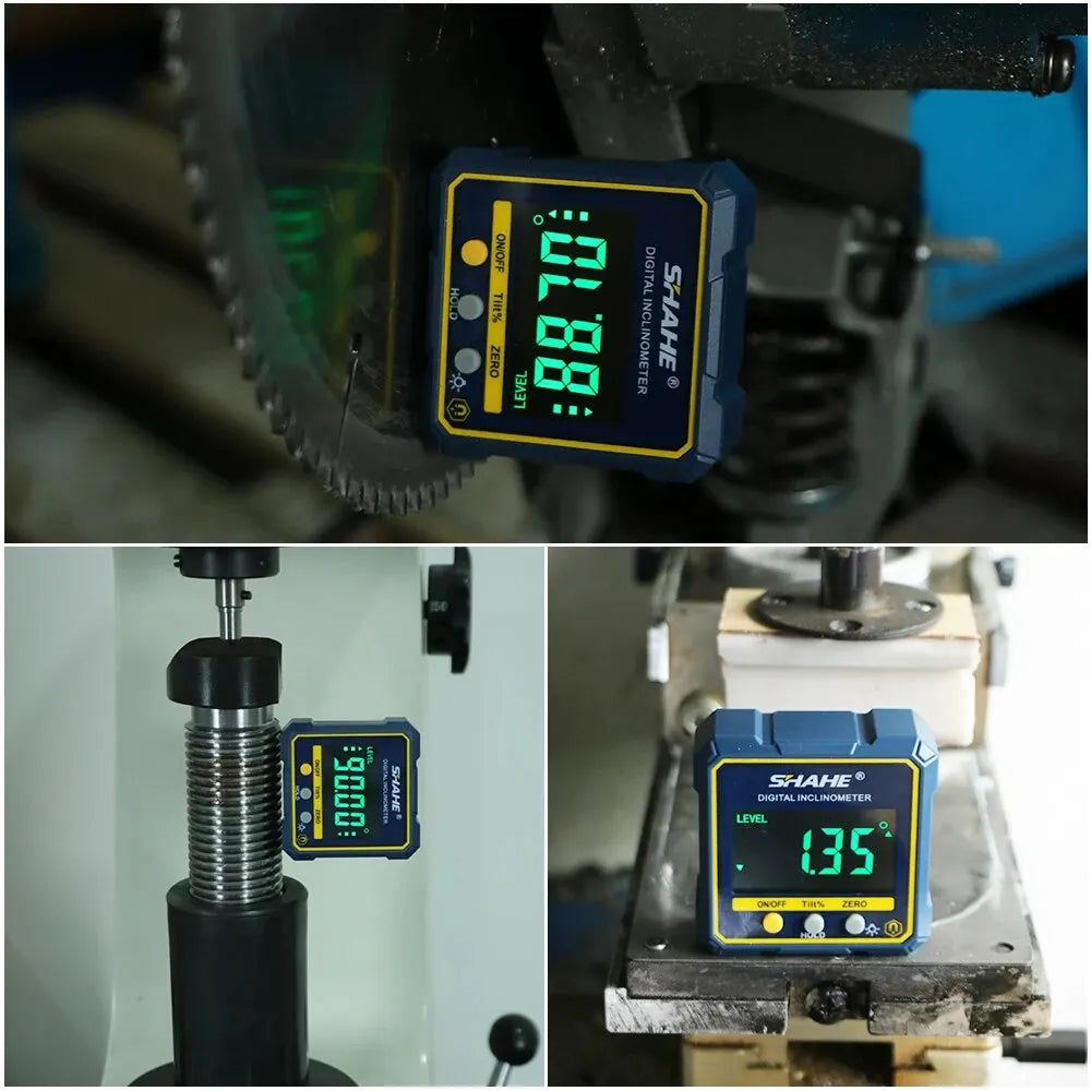 Digital Angle Finder with Laser ā Magnetic Gauge, Inclinometer, Protractor, Backlit LCD for Woodworking & Tools