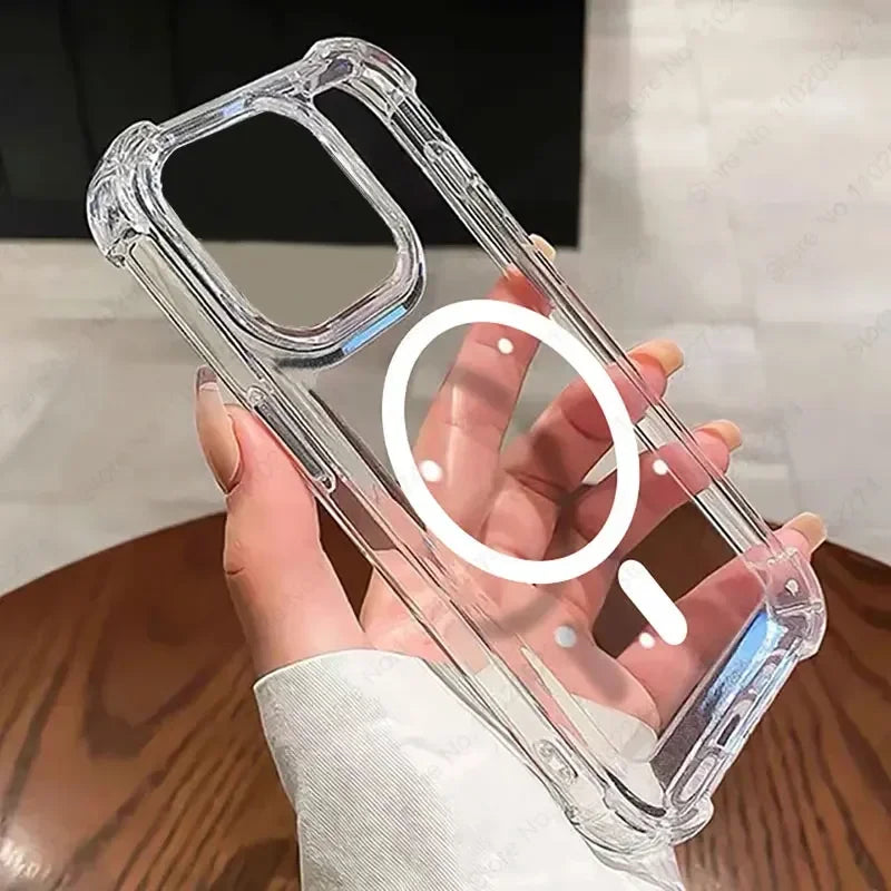 Coque Transparente en Silicone Renforcé pour iPhone 16