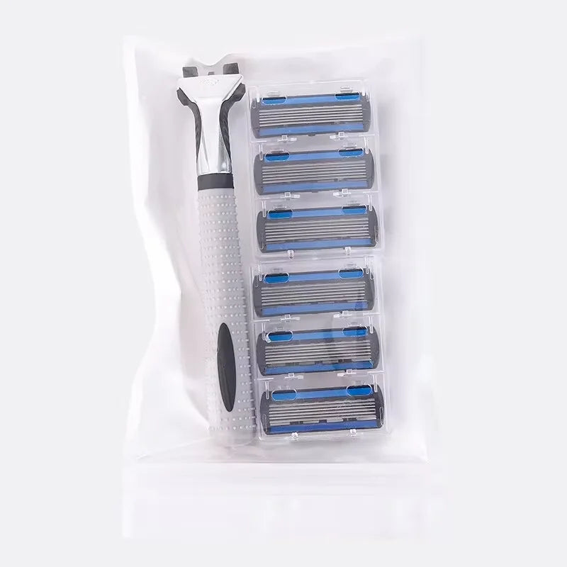 Men's Three-Layer Reusable Shaver Multi-Tool Head Imported Blade Razor