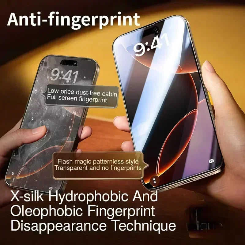 2+1 Free Dust Free Installation Privacy Screen Protector for iPhone - Anti-spy Glass