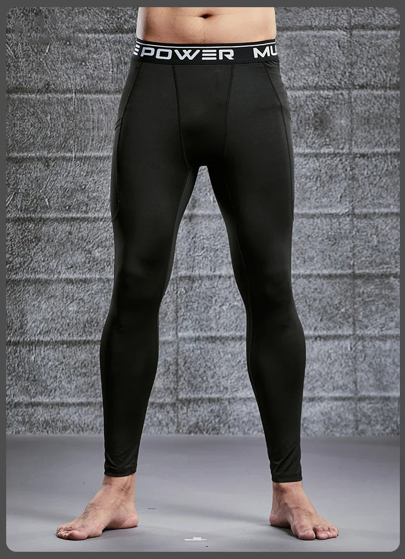 Gym Mens Fitness Running Sport Pants Athletics Tight Leggings Joggings Skinny Yoga Compression Trousers Lycra Sweatpants Dry Fit