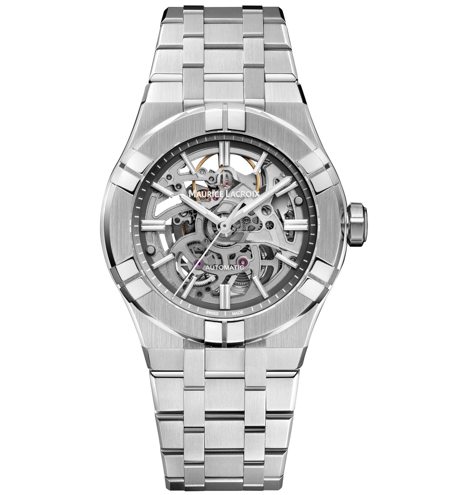 Maurice Lacroix Swiss-Made Aikon Automatic Sketleton 39mm Watch